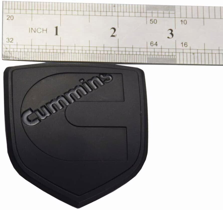 Image of 1Pcs Compatible with Head Front Cummin Emblem 3D Badge Nameplate Replacement for 3rd gen 03-09 Cummin (Black)