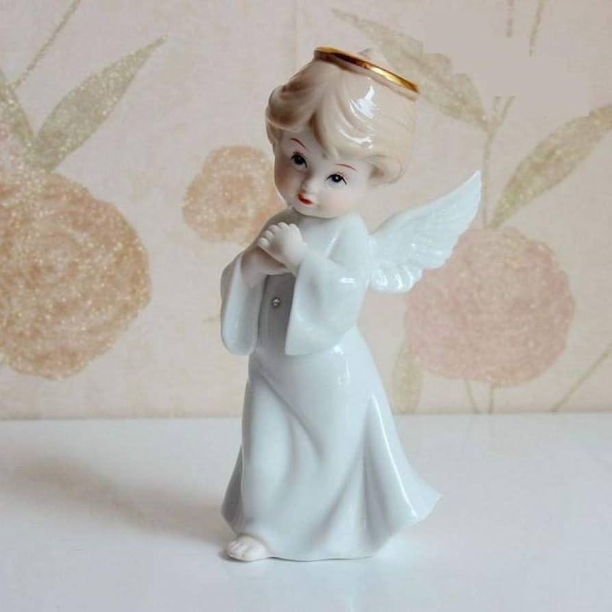 【美品】人形　天使　陶器　オブジェ　置物　インテリア　工芸品　美術品　A2852 Amazon.co.jp: 彫像 陶器天使の彫刻工芸品家の装飾の装飾品