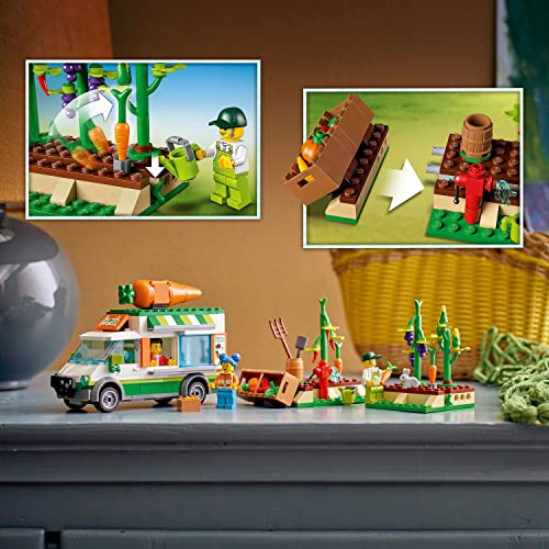 Lego City Farmers Market Van 60345 Building Toy Set For Kids, Boys, And Girls Ages 5+ Mobile Farm Shop Playset With 3 Minifigures (310 Pieces) #TOP2