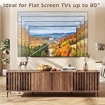 Giantex 4-Door Slatted TV Stand for 80 Inches TVs, Mid Century Modern Entertainment Center with 4 Storage Cabinets, Wooden TV Console Table with 6 Metal Legs for Living Room, Bedroom, Walnut