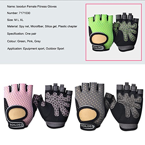 Mumian Anti-Slip Workout Gloves Designed for Men & Women Fitness Gloves Gym Gloves Weight Lifting Gloves Weight Training Gloves Weightlifting Gloves (Pink, M)