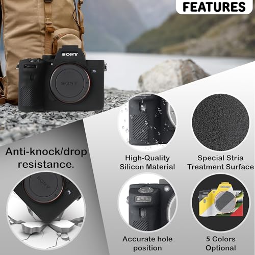 Funda para cámara Sony A7SIII negra de silicona protectora miniatura 2