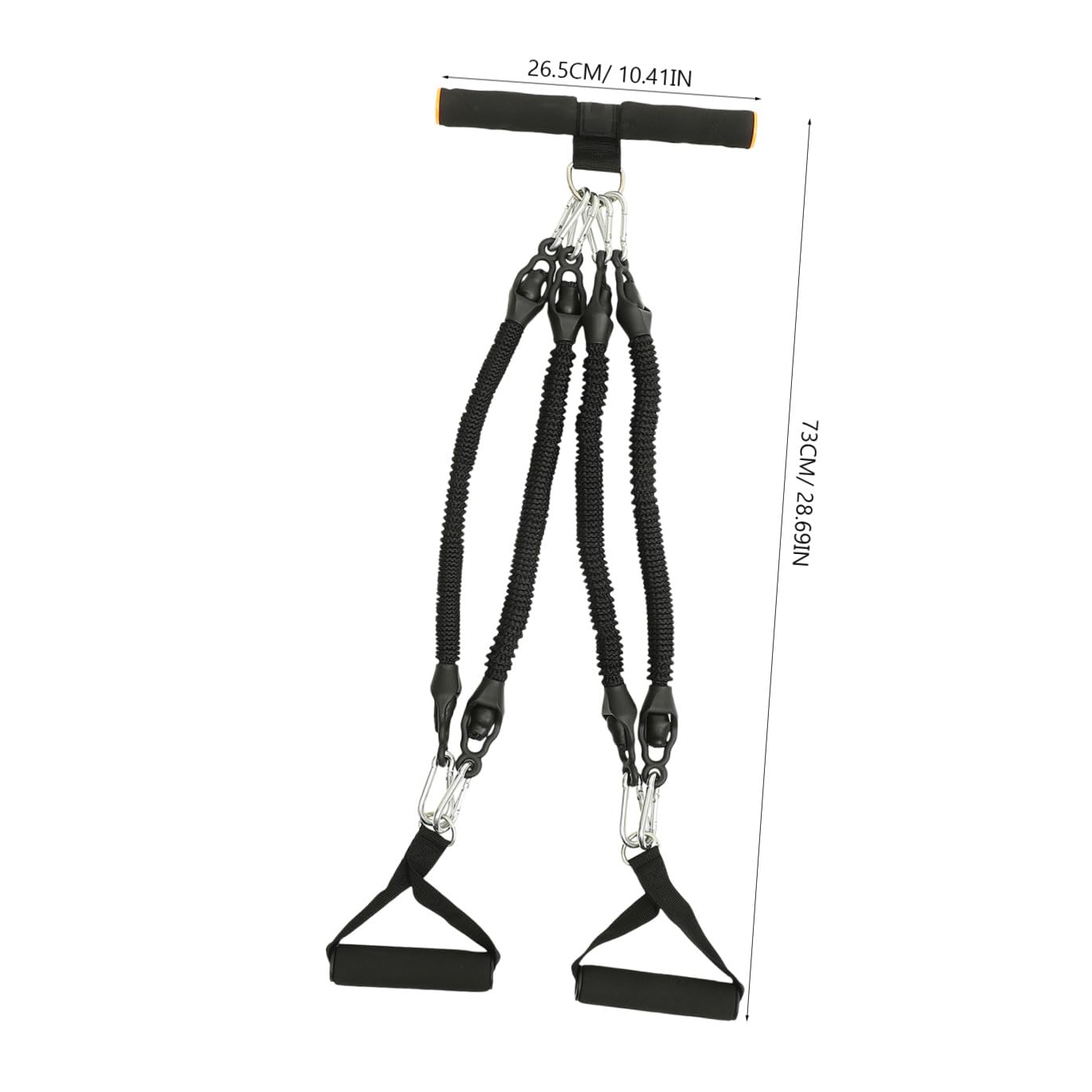 Corda Elastica Attrezzo Fitness Multifunzionale Nero per Esercizi Pedale in Pte e Schiuma per Allenamento Muscolare e Modellamento del Corpo a Casa