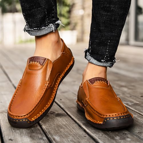 Ideacloth Shoes for Men Enjerr Balance Shoes Men's Breathable Comfortable Waterproof Shoes Slip-On Flat Oxford Loafers4