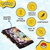 Pokemon Wallet for Boys and Girls, Kids Trifold Purse Canvas Wallets with Zip, Coin and Card Holder - Featuring Charmander & Pikachu