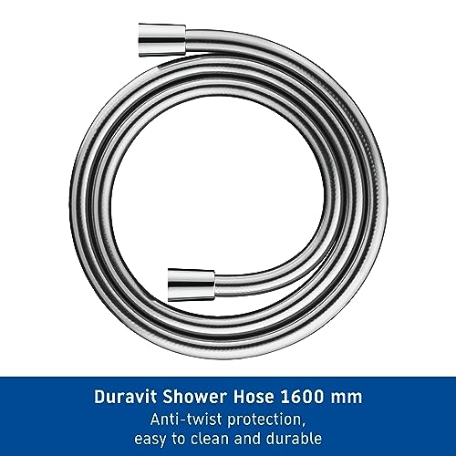 Duravit Universal Shower Hose, Shower Hose 1,60 m with Anti-Twist Protection, Kink Protection, Chrome, 1600mm | Kunststoff chrom - Image 3