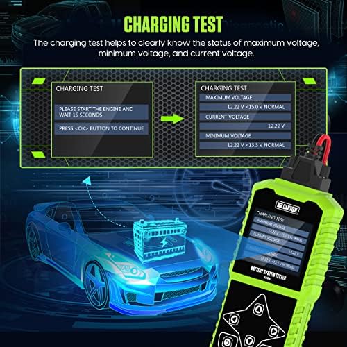 MR CARTOOL B200 Car Battery Multimeter Tester 12V/24V Automotive Battery Load Cranking Charging Analyzer 30-1700 CCA for Vehicle Motorcycle