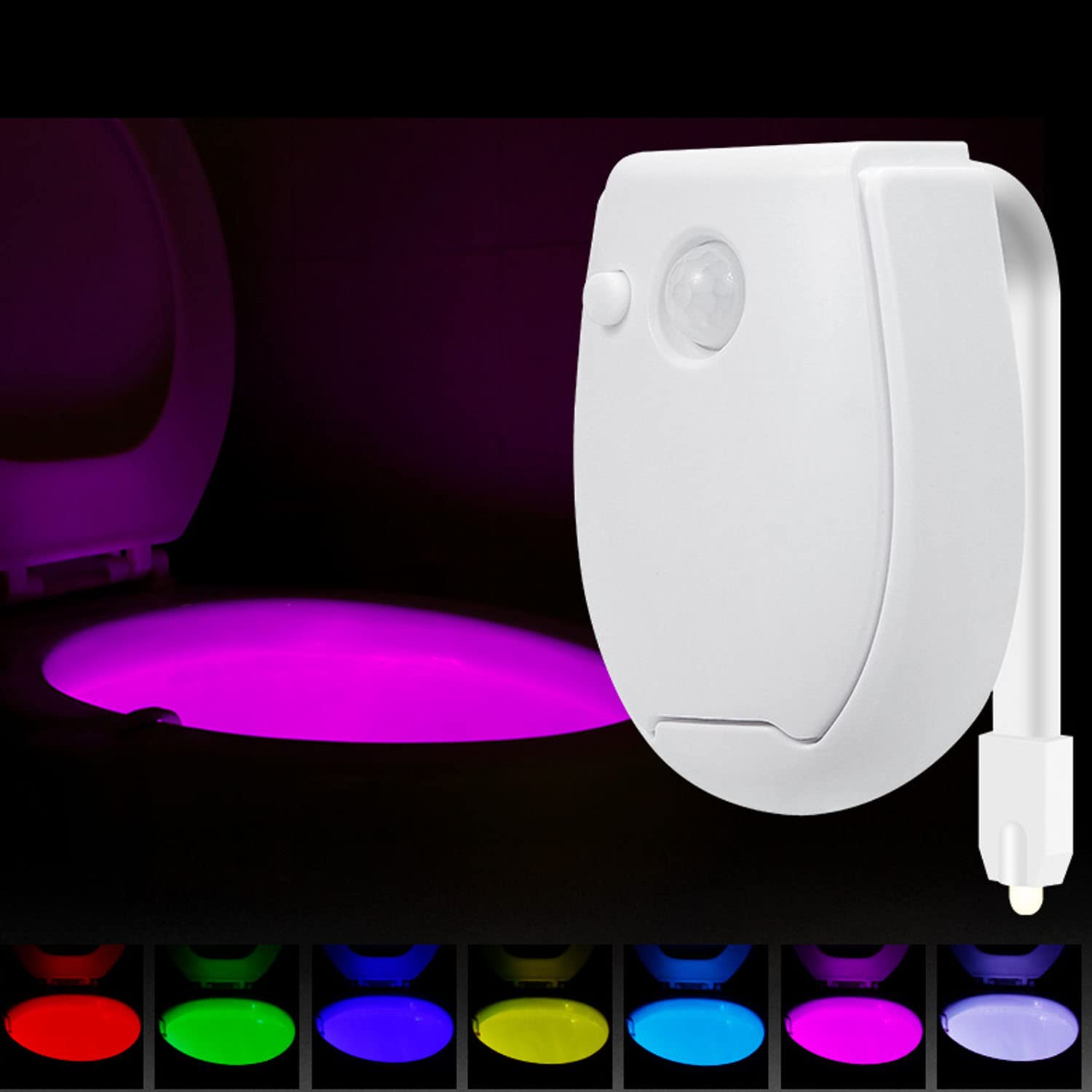 LED Toilet Light with Motion Detection White Sensor LED Bathroom Toilet Bowl Light 10-Pack