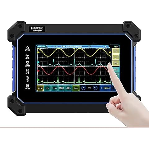 Hantek TO1254D Touch Screen Digital Oscilloscope 4 CH+1CH 1250 MHz 1GSa/s Hanheld Tablet Digital Oscilloscope +Signal Source+Multimeter Cover