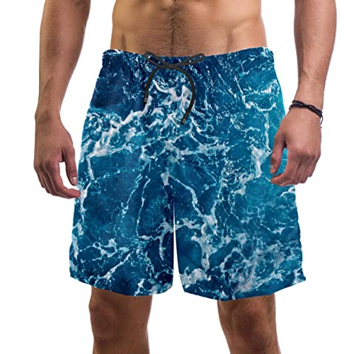 Maillots de bain hommes JDEZ vague de mer bleue short de plage léger