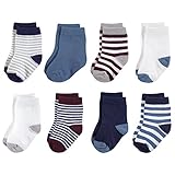 Touched by Nature Baby Organic Cotton Socks, Burgundy Navy, 12-24 Months