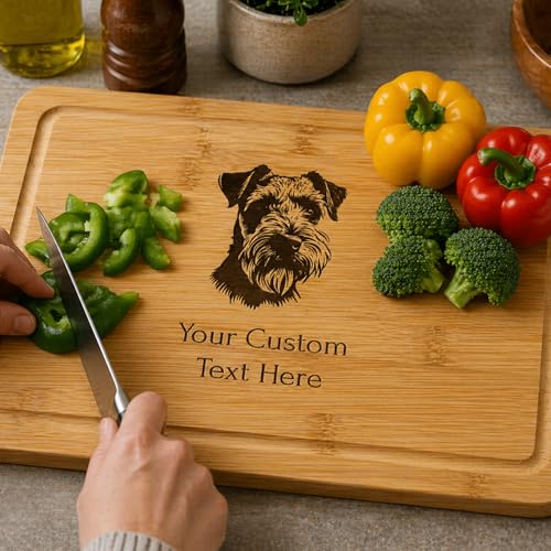 Tabla de Cortar Personalizada de Madera de Bambú con Diseño de Perro Cattle Australiano, 29.21 cm x 22.23 cm x 1.27 cm miniatura 6