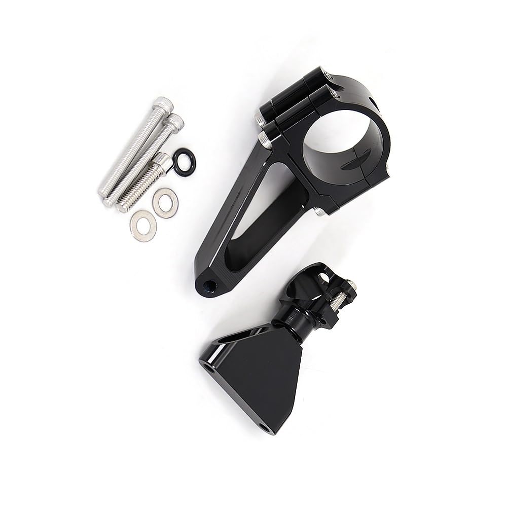 Para CBR600 F4i Para CBR 600 600F4i 1999-2007 2000 2001 Kit Montaje Soporte Estabilizador Amortiguadores De Dirección Motocicleta Amortiguador Dirección(Black)