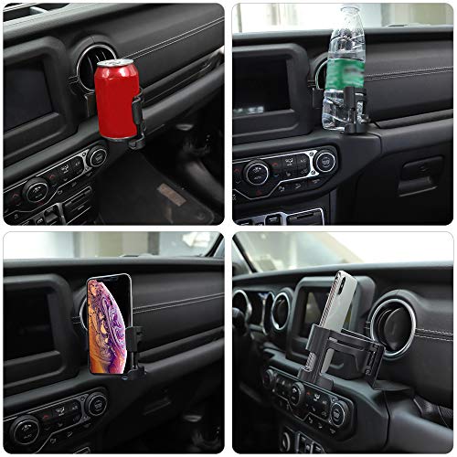 Portavasos y soporte de teléfono multifunción para Jeep Wrangler miniatura 3