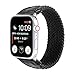 Produktbild VeveXiao Geflochtenes Solo Loop Stretch-Armband kompatibel mit Apple Watch Band SE 40 mm 38 mm iWatch Series 6/5/4/3/2/1/SE Stretch Elastics Armband (38/40 mm Medium, Schwarz)