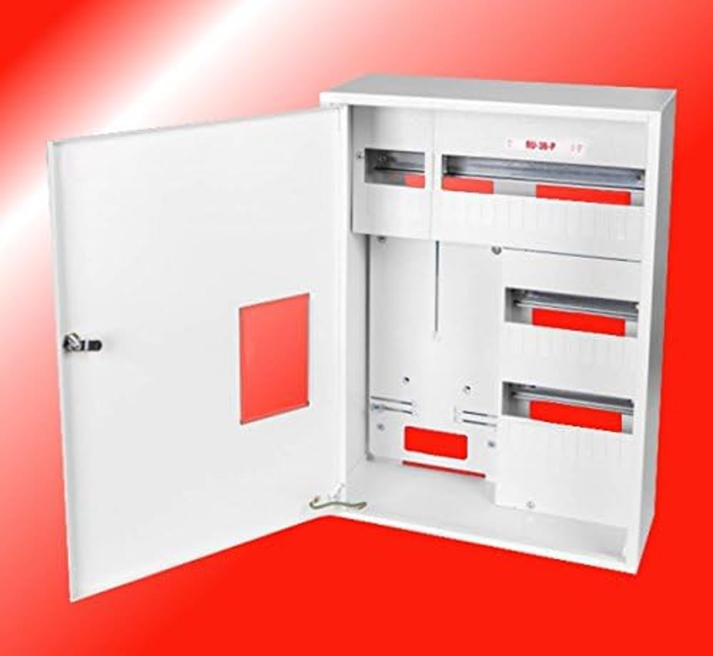 Boîte de distribution IP30 triphasée pour 1 compteur et 36 fusibles en saillie