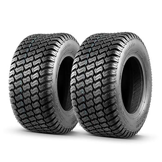 MaxAuto 2 Pcs 16x6.50-8 Lawn Mower Tire for Garden Tractors Ridings, 4PR, Tubeless