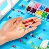 Magibeads 250Pcs Acrylic Lily Flower Beads 10mm Frosted Floral Bead Caps Bracelet Beads Spacer Lily of the Valley Flower Charms Jewelry End Caps for Spring Crafts DIY Jewelry Making Supplies #1