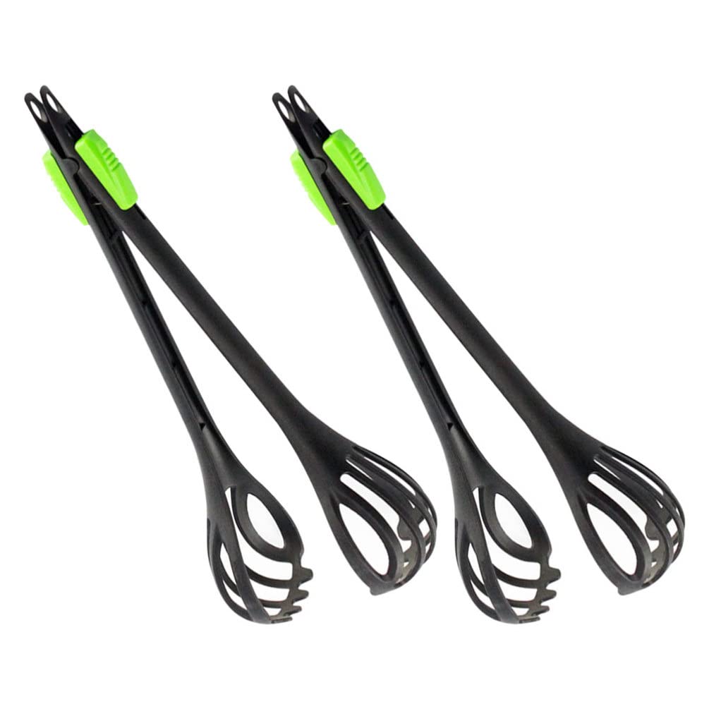 Hemoton 2pcs Nylon Egg Beater Food Tong Hand Whisk Mixer Cream Baking Flour Stirrer Gadget Food Snack Salad Bread Clamp Clip Kitchen Cooking Baking Tools