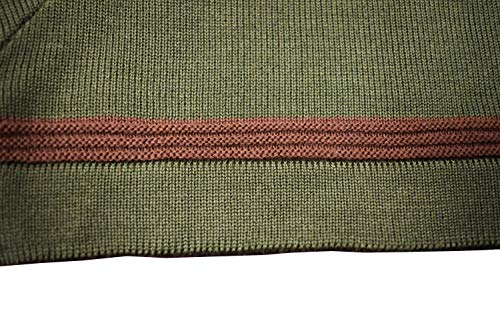 Men’s Short Sleeve Knit Sports Shirt - Modern Polo Vintage Classics: Multi Stripes (Xl, Olive) #TOP4