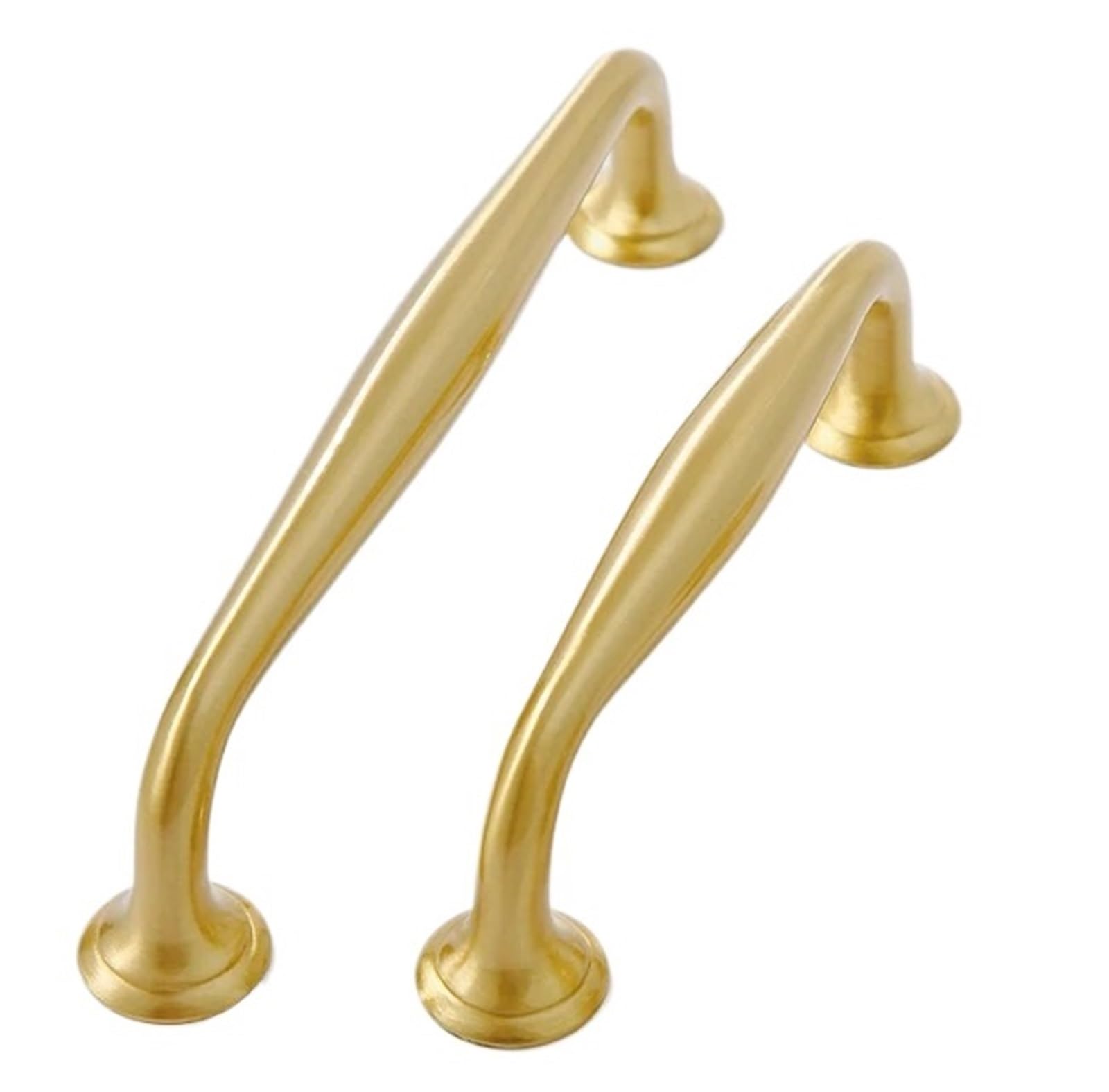 Gwyzax 6-128Mm Antique Cabinet Pulls Nordic Brass Cabinet Knobs Modern Minimalist Pulls For Drawer Wardrobe Closet