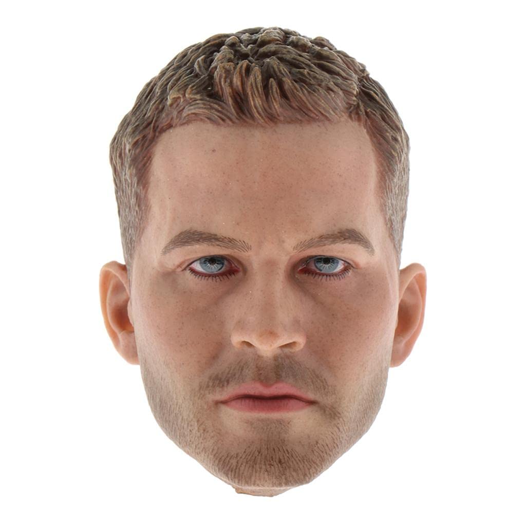 Kopfskulptur 1/6 Männlicher Kopf Modellkopf Skulptur für Actionfigur mit Detaillierten Gesichtszügen aus für Bastler Sammler Rollenspiel