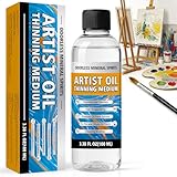 Odorless Mineral Spirits 100ml, Odorless Paint Thinner for Oil Based Paint, Premium Mineral Spirits for...