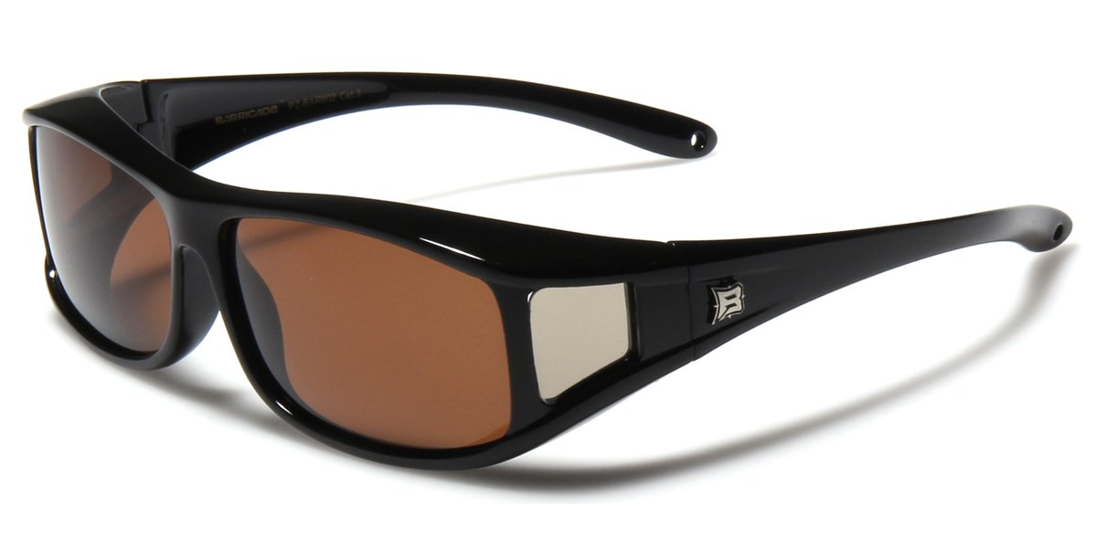 Polarized Rectangular Fit Over Glasses Sunglasses with Side Shield-image-2