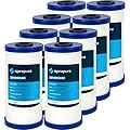 SpiroPure SP-AP810-BB 10x4.5 5 Micron Grooved Melt-Blown Polypropylene Sediment Water Filter Cartridge AP810 (Case of 8)