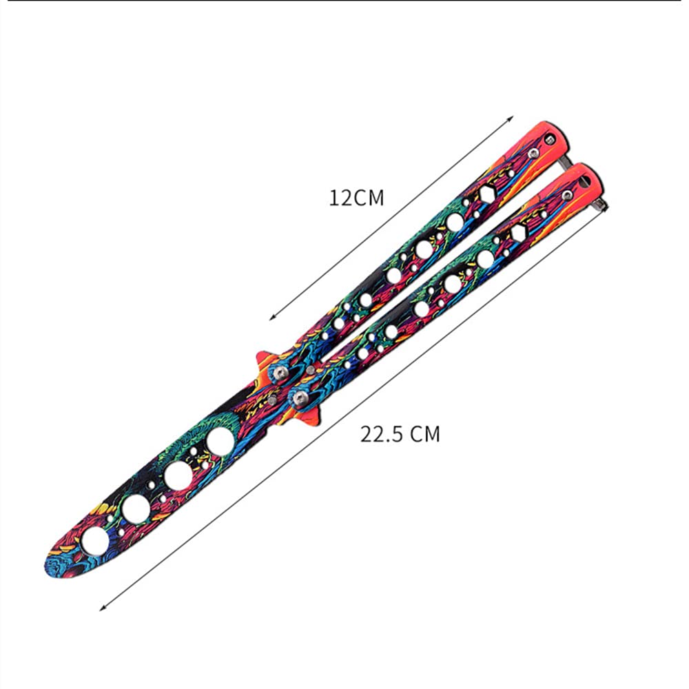 Cuchillo De Mariposa De Entrenamiento Hoja De Metal Roma Segura