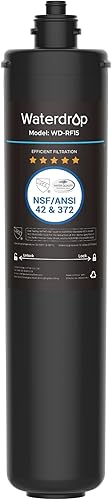 Waterdrop RF15 Cartucho de filtro de repuesto para filtro de agua debajo del fregadero de 15UA/15UB/15UC, reduce PFOA/PFOS, PFAS, plomo, cloro, mal disponible en Yaxa Costa Rica