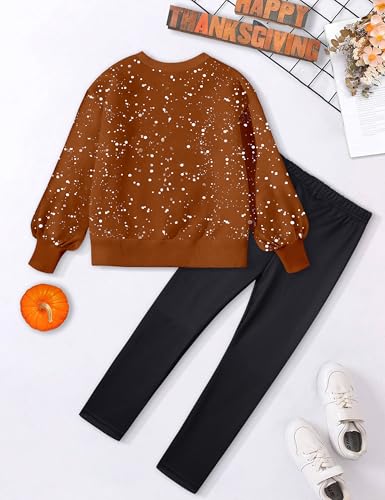 Image of Girls Clothes, Girls Outfits Tie Dye Sweatshirt Tops and Leggings Sweatpants 2 Piece Fall Winter Clothes Set 6-16T