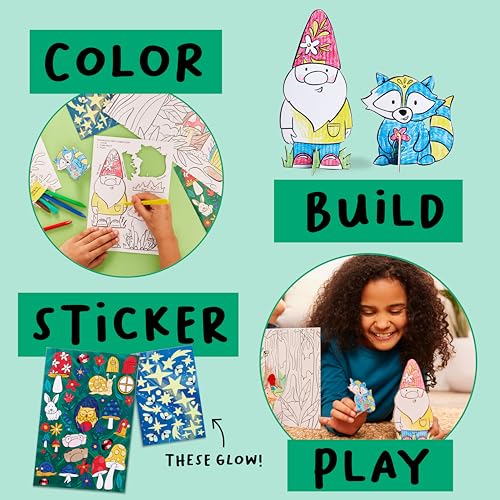 Wonder Worlds kit coloriage 3D forêt enchantée, cadeau anniversaire original 4-8 ans