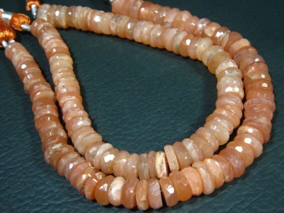 Pierre de lune pêche perles facettées 8mm pour bijoux porteurs de sens