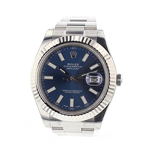 Rolex Datejust Ii 41Mm Steel Blue Dial Men's Watch 116334 #TOP4
