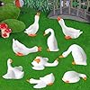FCKLVMC 18 Pcs Mini Goose Figurine, Tiny Resin Goose DIY Crafts Desk Goose Cake Topper Micro Landscape Dollhouse Ornament #3