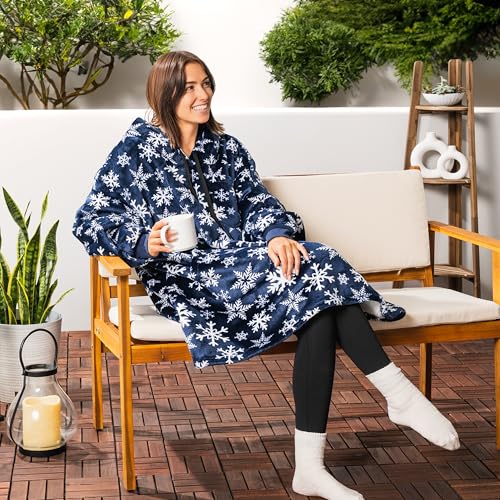 Sweat à capuche surdimensionné en Sherpa pull couverture isolant et très doux - 4