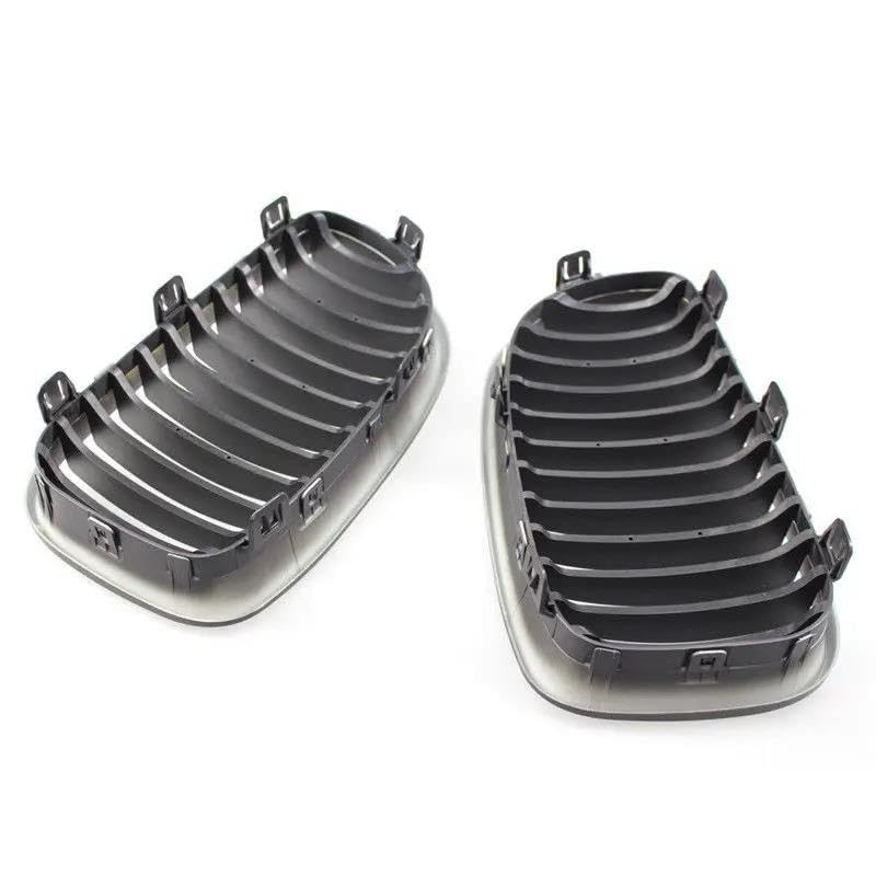 Auto rejilla parachoques delantero Serie 1 E81 E82 E87 E88, parrilla negra doble 4