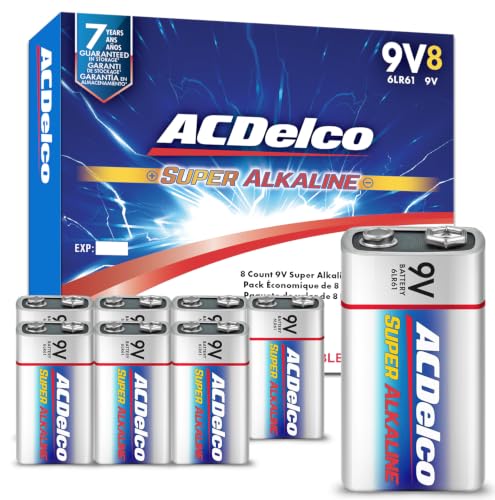 ACDelco 9V Batteries, Maximum Power Super Alkaline, 8-Count, 7-Year Shelf Life - image 1