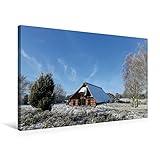 Calvendo Premium Textil-Leinwand 75 cm x 50 cm Quer, Winterlandschaft in der Timmerloher Heide | Wandbild, Bild auf Keilrahmen, Fertigbild auf Echter Leinwand. Timmerloher Heide bei Soltau Orte Orte - Heike Nack