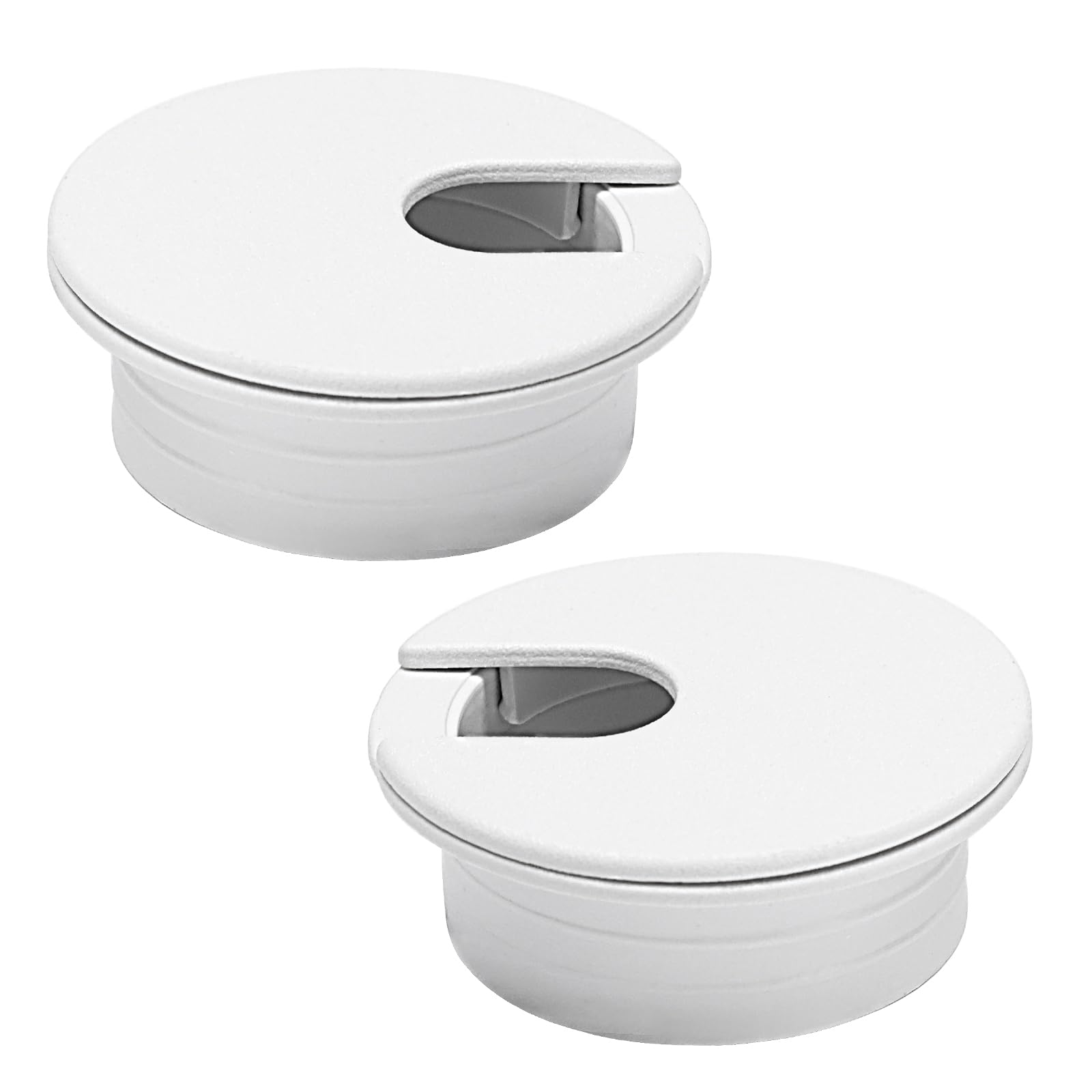EASYEAH 2 Pcs Desk Grommet 2" / 50 mm, Desk Cord Hole Cover, Cable Grommet ABS Plastic, Desk Hole Grommet for Home & Office Pc, Detachable Cable Cord