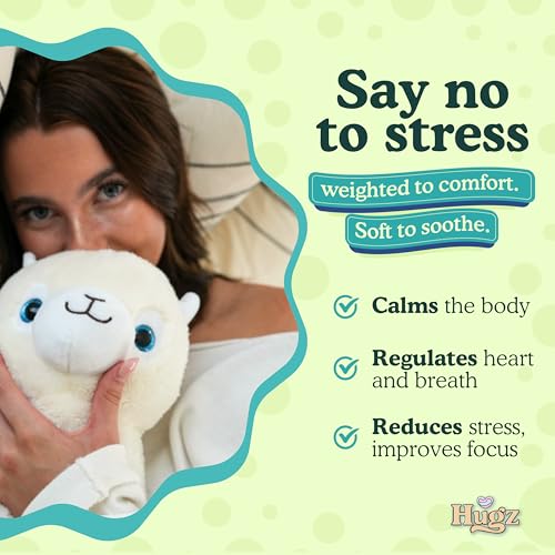 Image of Hugz Official Weighted Stuffed Animal 3.8 lb for Adults and Kids - Premium Stuffed Plushie (Lexi the Llama)