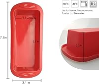 Vista 5 de SILIVO 4 Pack Mini Loaf Pans - Nonstick Mini Bread Loaf Pans, Silicone Small Baking Pans for Loaf, Bread and Meatloaf - 5.7x2.5x2.2 inch