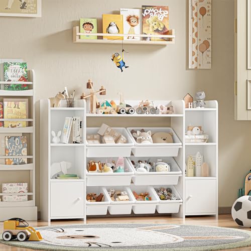 Bibliothèque Enfant Rangement 8 Bacs Amovibles FOREHILL