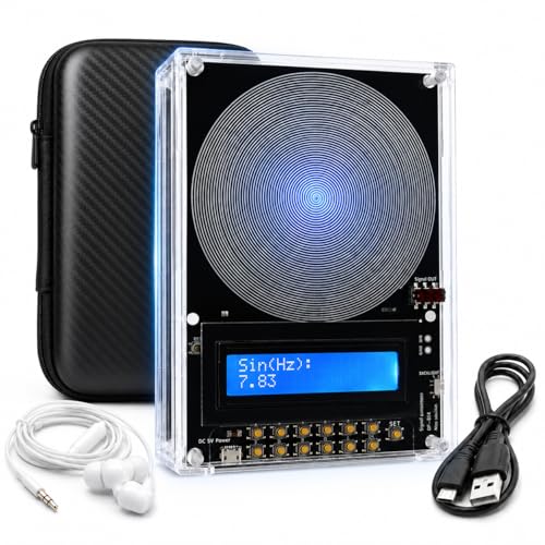 Frequency Generator for Healing 7.83hz Schumann Resonance Generator Adjustable with Ultra-Soft Acoustic Earphones & Storage Case for Relaxation Meditation Focus