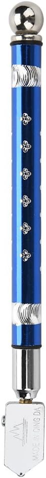 Professional Glass Cutter Tool with Non-Slip Handle, Portable Handheld Wheel Design for 3-15mm Glass Cutting, Blue