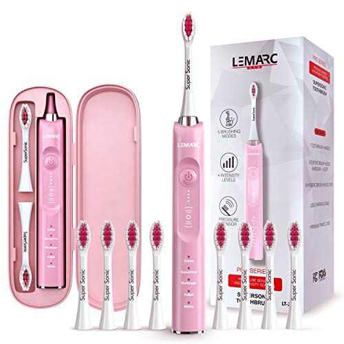 Lemarc USA. Pro Series SuperSonic toothbrush with PRESSURE SENSOR. 5 Brushing Modes