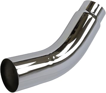 Exhaust Diesel Elbow Tip 4.00 Inlet 5.00 X 23.00" WELBOW50023-400-HP-SS Polished 304 Stainless Wesdon Exhaust Tip
