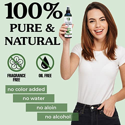 Earth'S Daughter AVG-08-OZ Organic Aloe Vera Gel From 100% Pure And Natural Cold Pressed Aloe - Great For Face - Hair thumb #1