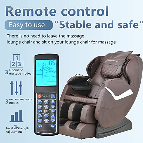 Massage Chair Zero Gravity Full Body Electric Shiatsu Massage Chair Recliner With Foot Rollers Built-In Heat Therapy Air Massage System Stretch Vibrating For Home Office #TOP3